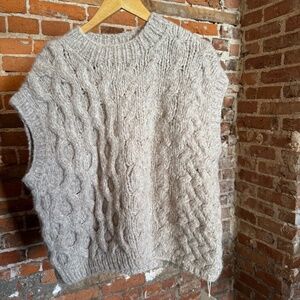 Handknit Aran vest